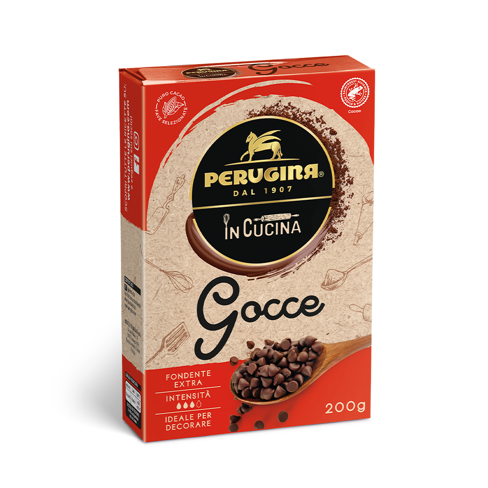 Confezione di Gocce Perugina al Cioccolato Fondente.
