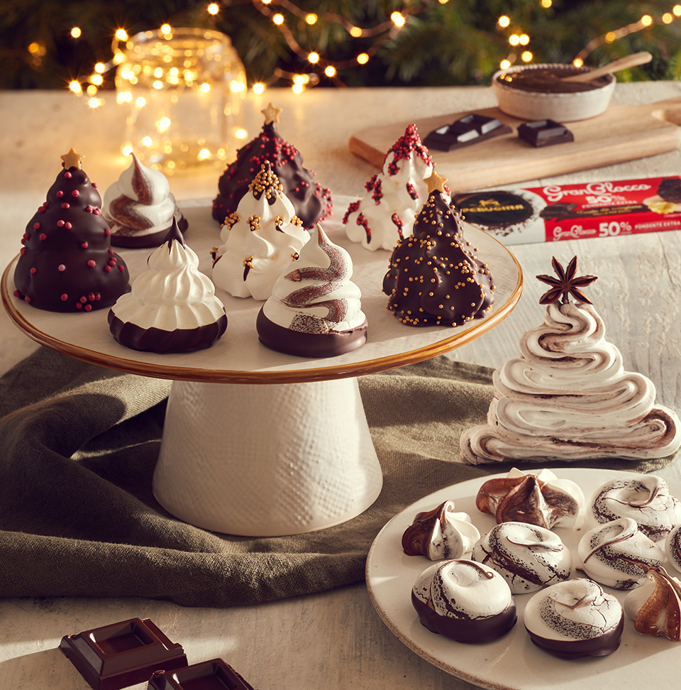 ricetta meringhe natalizie con cioccolato fondente perugina
