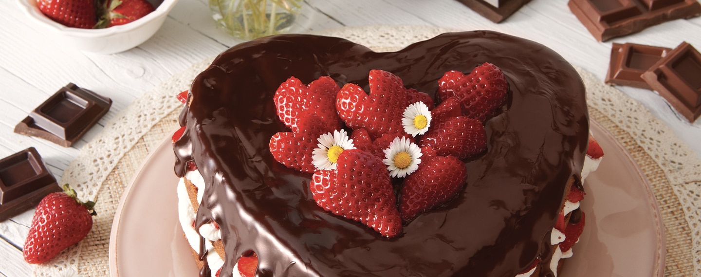 Torta con fragole e cioccolato Perugina senza glutine