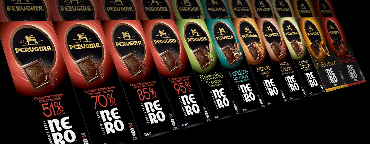 Gamma di tavolette Perugina Nero