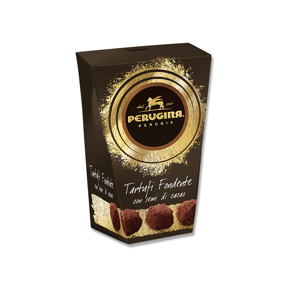 Tartufi Perugina Fondenti, morbidi cioccolatini con Cioccolato Fondente Extra Perugina Tartufi Perugina Fondenti, morbidi cioccolatini con Cioccolato Fondente Extra Perugina