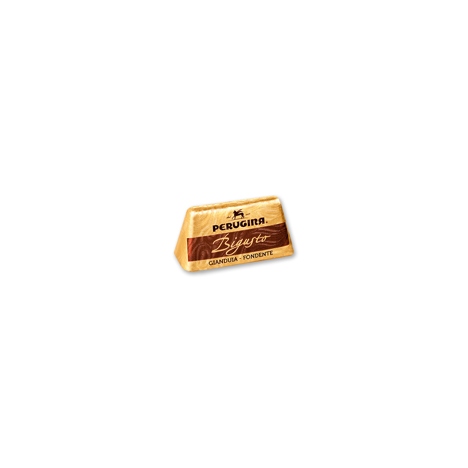 Cioccolatino Perugina di cioccolato gianduia bigusto fondente, senza glutine. Cioccolatino Perugina di cioccolato gianduia bigusto fondente, senza glutine.