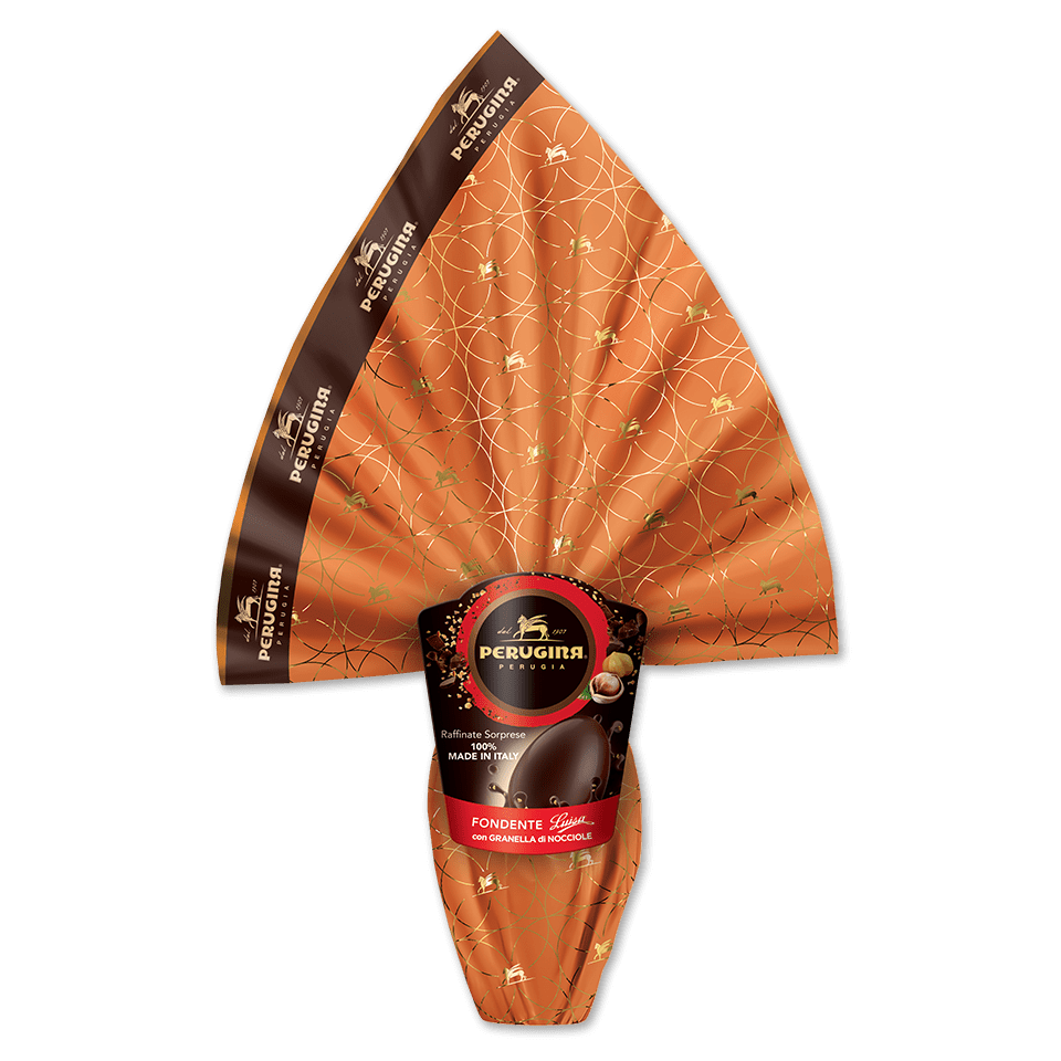 Uovo di cioccolato fondente e nocciole 230 gr Uovo di cioccolato fondente e nocciole 230 gr