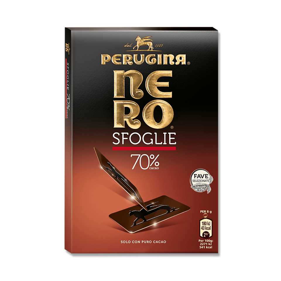 Nero Perugina Sfoglie cioccolato Fondente Extra 70% Nero Perugina Sfoglie cioccolato Fondente Extra 70%
