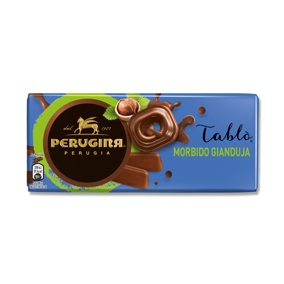 Tavoletta cioccolato morbido Gianduja Perugina. Tavoletta cioccolato morbido Gianduja Perugina.