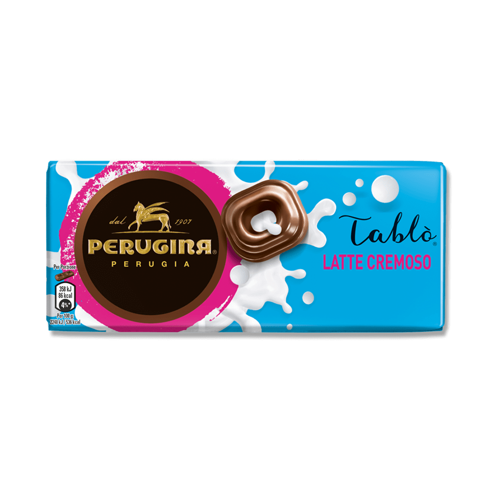 Tavoletta cioccolato al latte cremoso Perugina. Tavoletta cioccolato al latte cremoso Perugina.