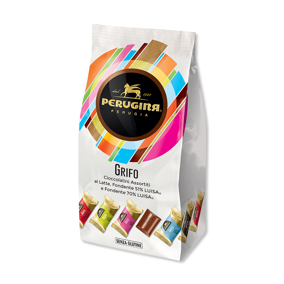 Cioccolatini Grifo Perugina 200g di gusto intenso Sacchetto cioccolatini Grifo Perugina 200g