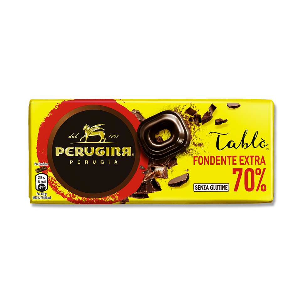 Tavoletta cioccolato fondente Extra 70% Perugina. Tavoletta cioccolato fondente Extra 70% Perugina.