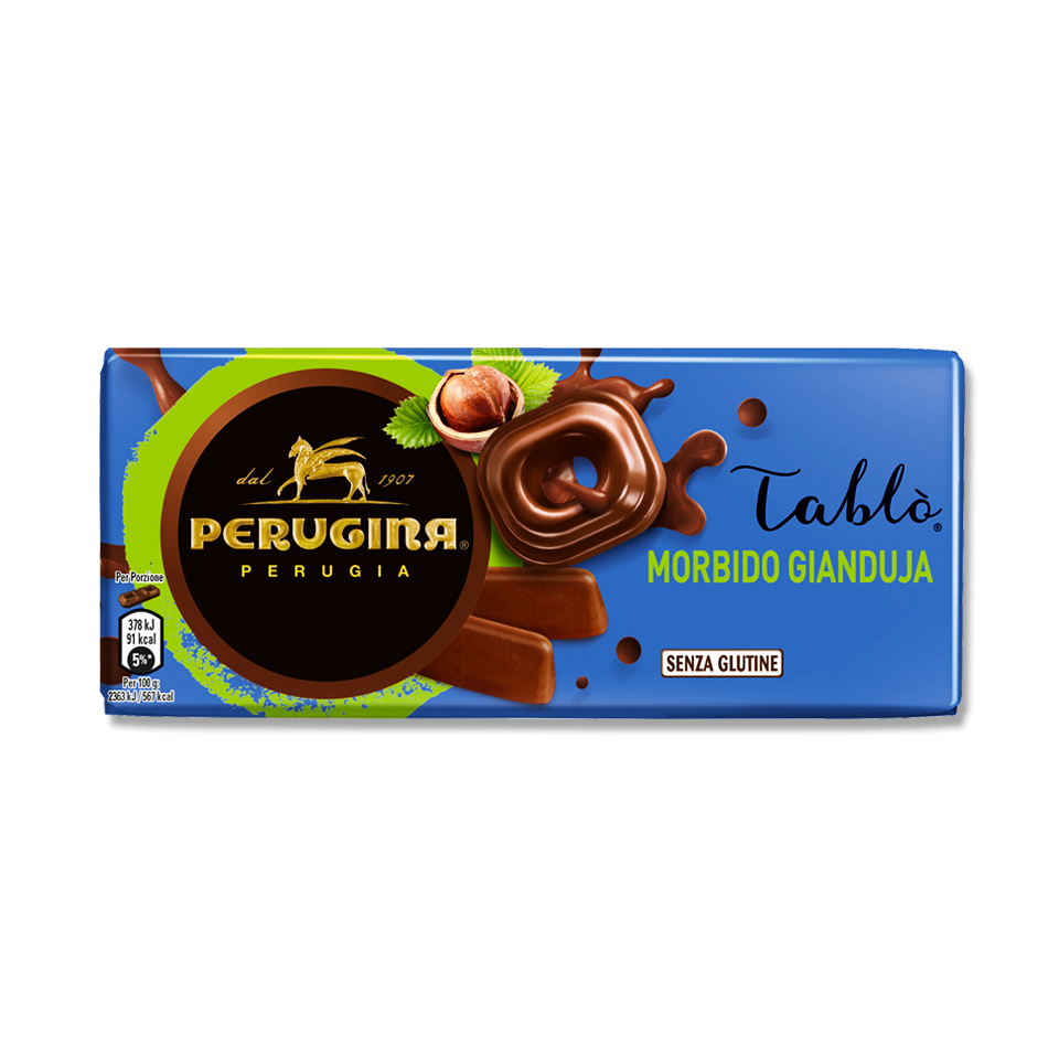 Tavoletta cioccolato morbido Gianduja Perugina. Tavoletta cioccolato morbido Gianduja Perugina.