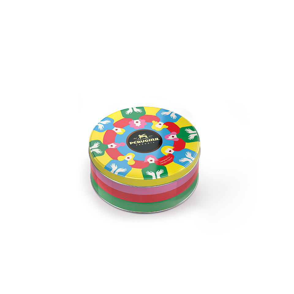 Latta design rotonda piccola 126g, cioccolato originale Latta Design rotonda piccola 126g Perugina
