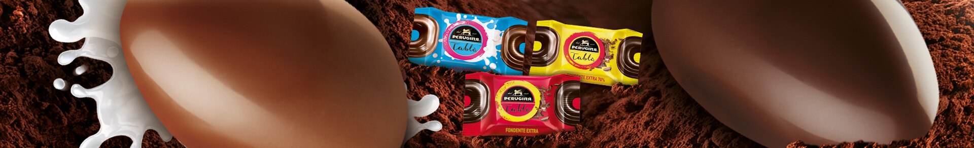 Uovo Perugina® Tablò® con cioccolato fondente extra 70% Uovo Perugina® Tablò® con cioccolato fondente extra 70%