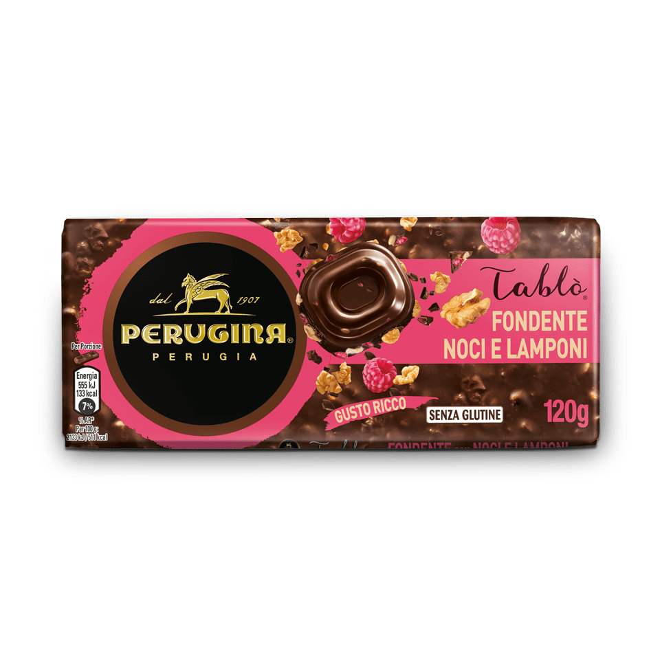 PERUGINA® Tablò® Tavoletta Fondente Noci e Lamponi PERUGINA® Tablò® Tavoletta Fondente Noci e Lamponi