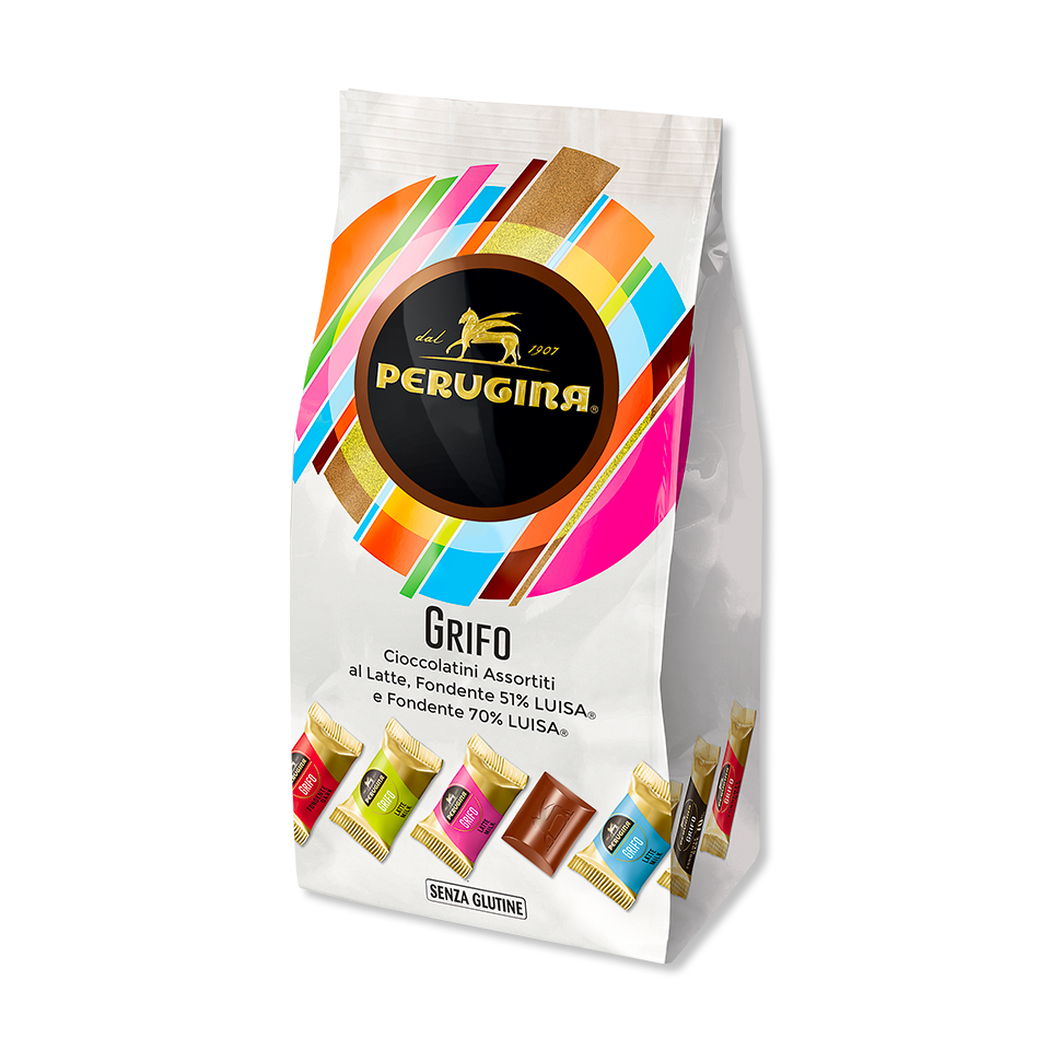 Cioccolatini Grifo Perugina 200g di gusto intenso Sacchetto cioccolatini Grifo Perugina 200g
