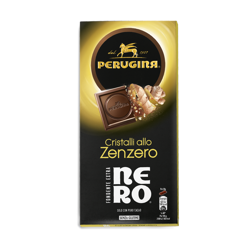 Il cioccolato fondente incontra i cristalli allo zenzero Il cioccolato fondente incontra i cristalli allo zenzero