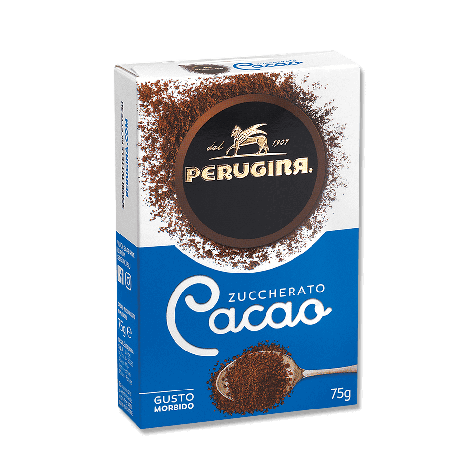 Cacao zuccherato Perugina in formato 75g, senza glutine, regalerà dolci e bevande un gusto intenso e avvolgente. Cacao zuccherato Perugina in formato 75g, senza glutine, regalerà dolci e bevande un gusto intenso e avvolgente.