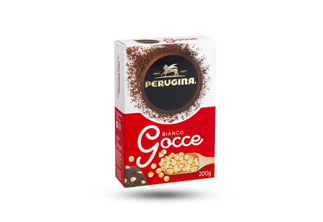 Confezione di Gocce Perugina al Cioccolato Bianco.