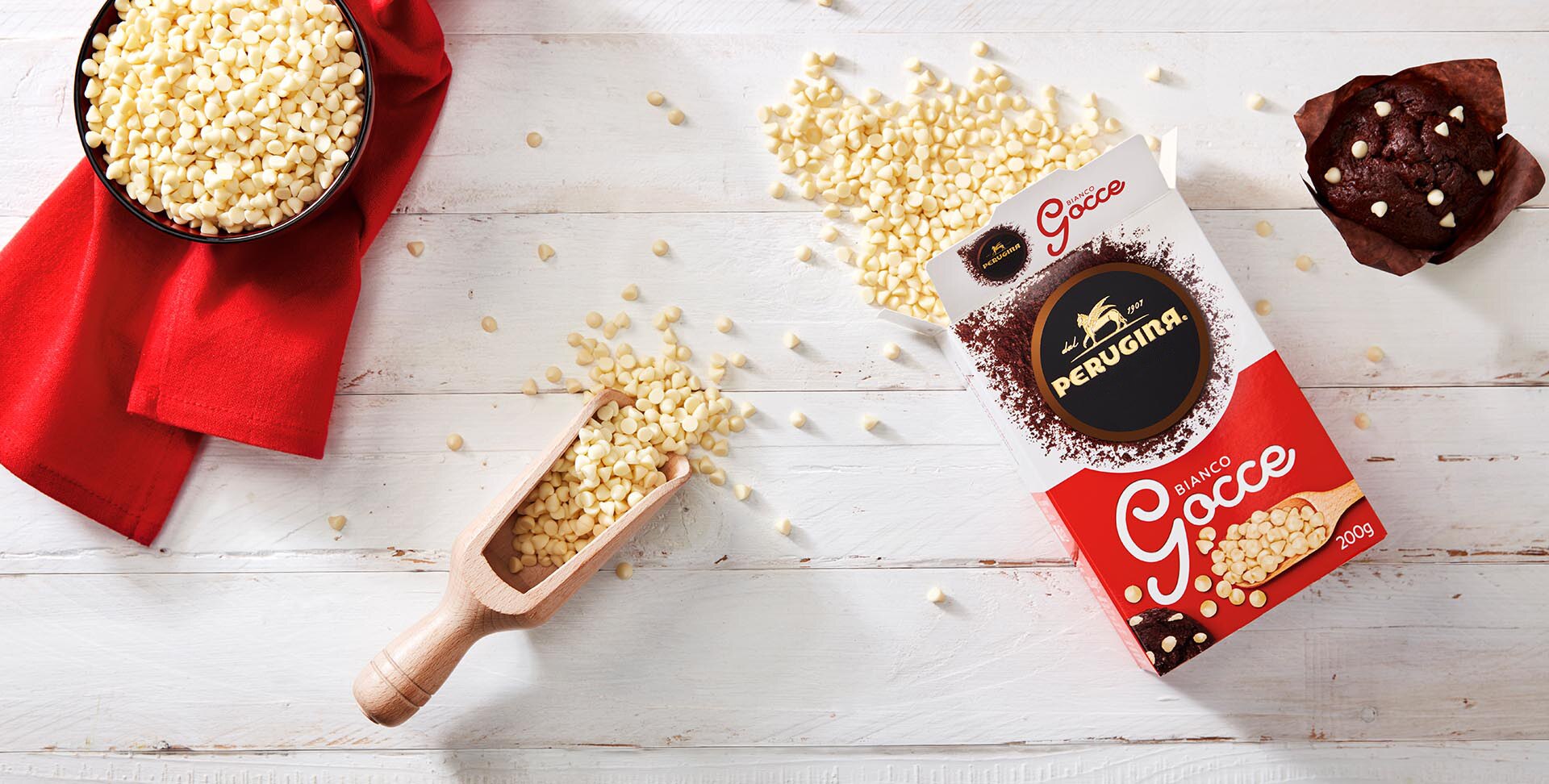 Gocce di cioccolato Bianco Perugina, lasciati ispirare da queste piccole delize.