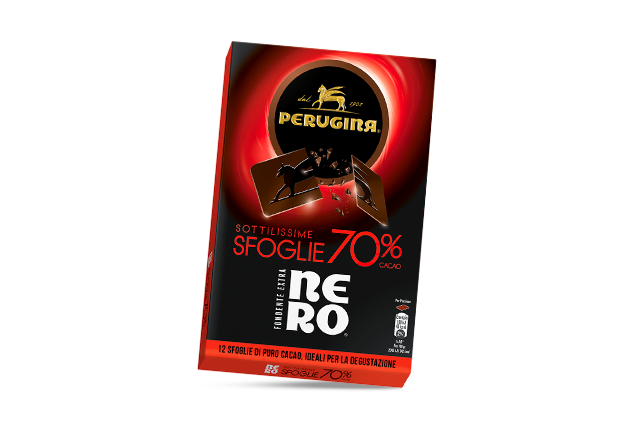 Gusto intenso per le sfoglie Nero fondente extra 70%