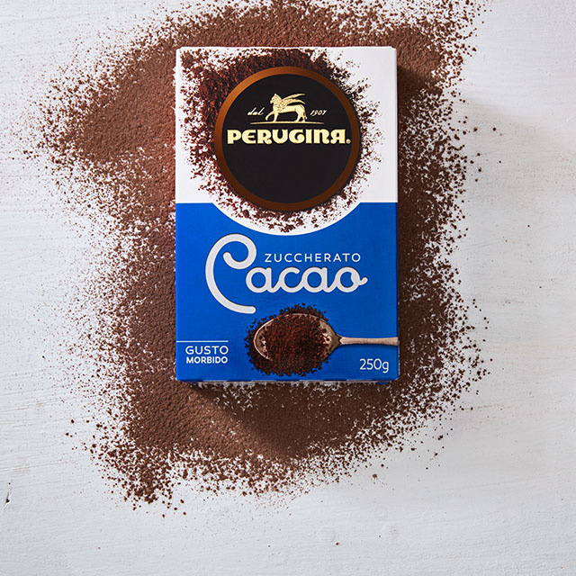 Cacao in polvere zuccherato perugina, per realizzare dolci dal sapore prelibato