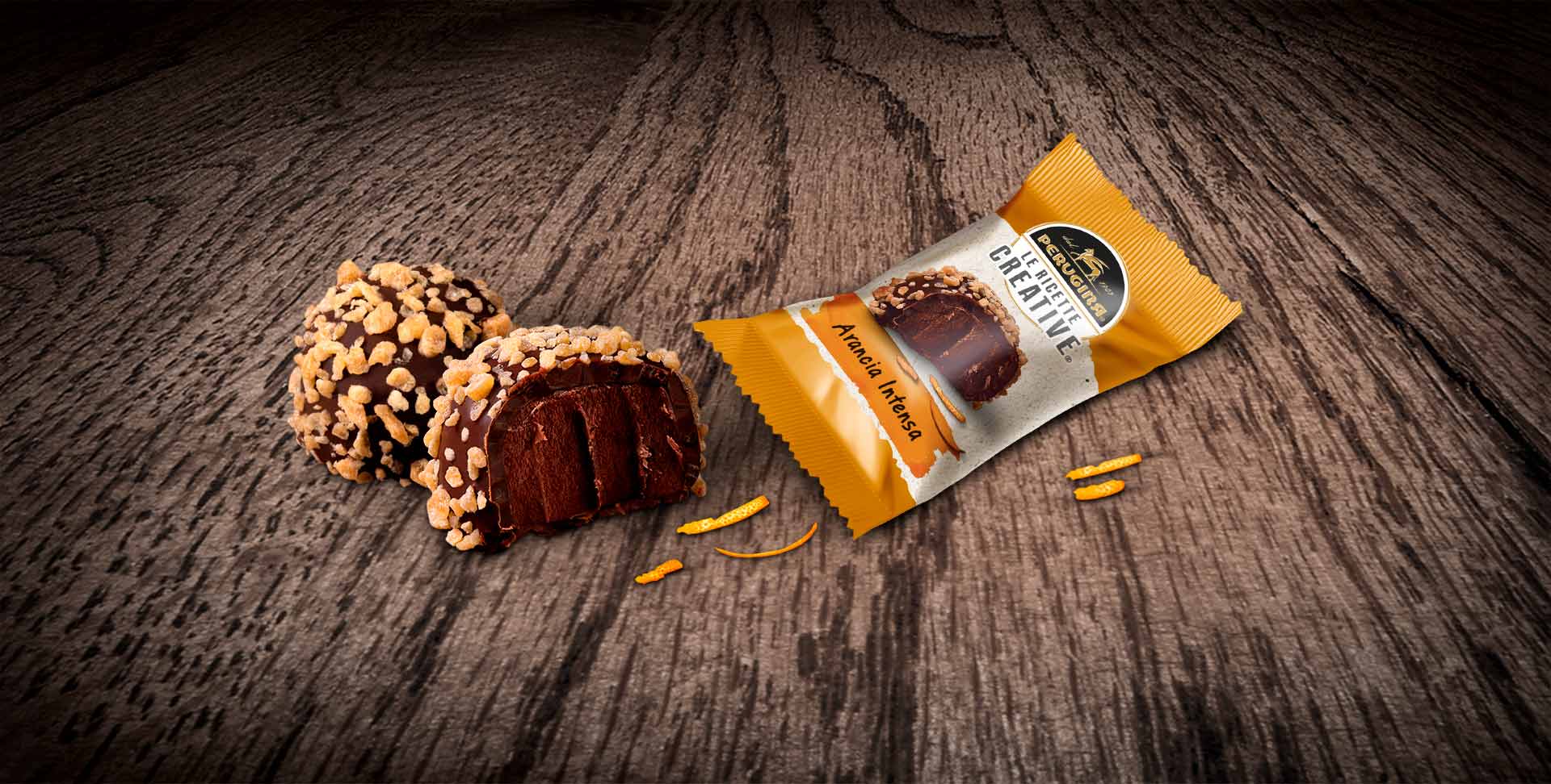 Cioccolatino I Granellati Perugina® con croccante granella all'arancia