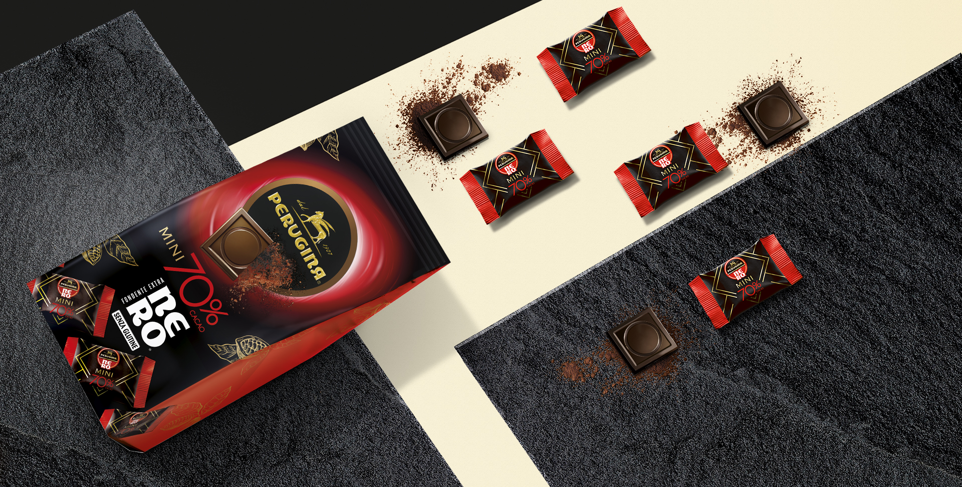 Sacchetto Perugina® Nero® Mini cioccolato fondente extra 70% 160g