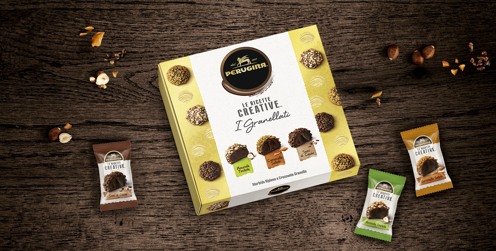 Scatola Le Ricette Creative® Perugina® con praline di cioccolato assortite 200g