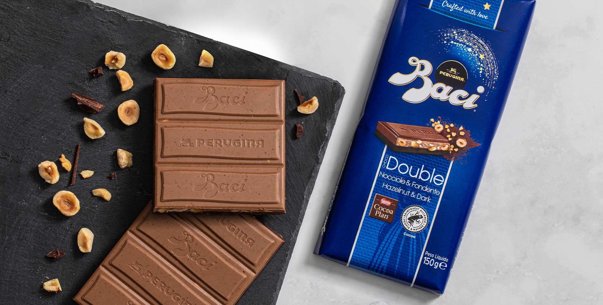 Tavoletta doppio strato Baci Perugina fondente