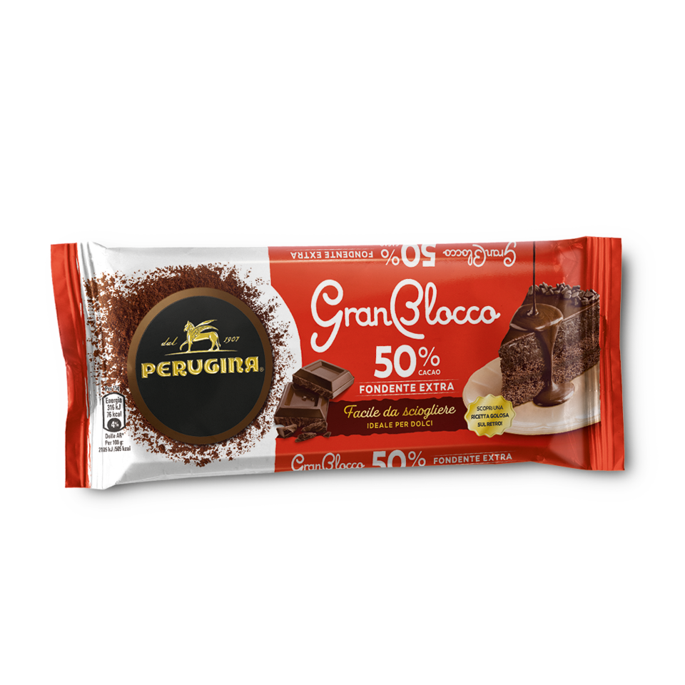 Scopri il gusto inimitabile di Perugina GranBlocco extra Fondente 50% GranBlocco extra Fondente da 150 grammi Perugina