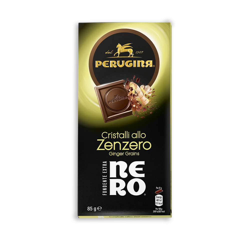 Il cioccolato fondente incontra i cristalli allo zenzero Il cioccolato fondente incontra i cristalli allo zenzero
