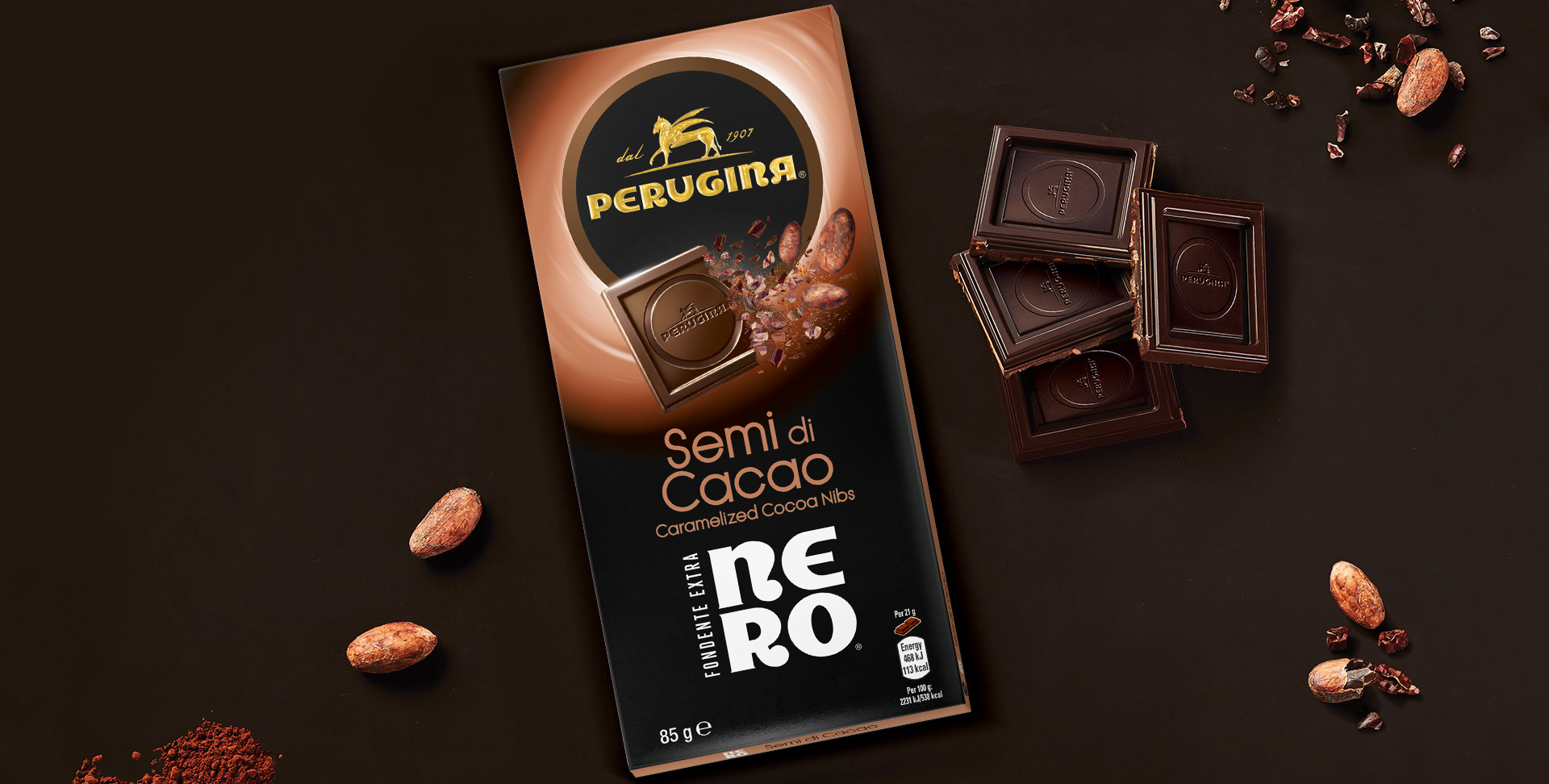 Il gusto intrigante di Nero Perugina semi di cacao