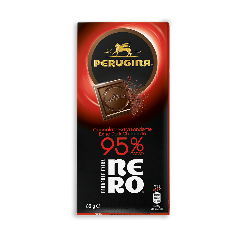 Tavoletta di cioccolato fondente nero extra 95%