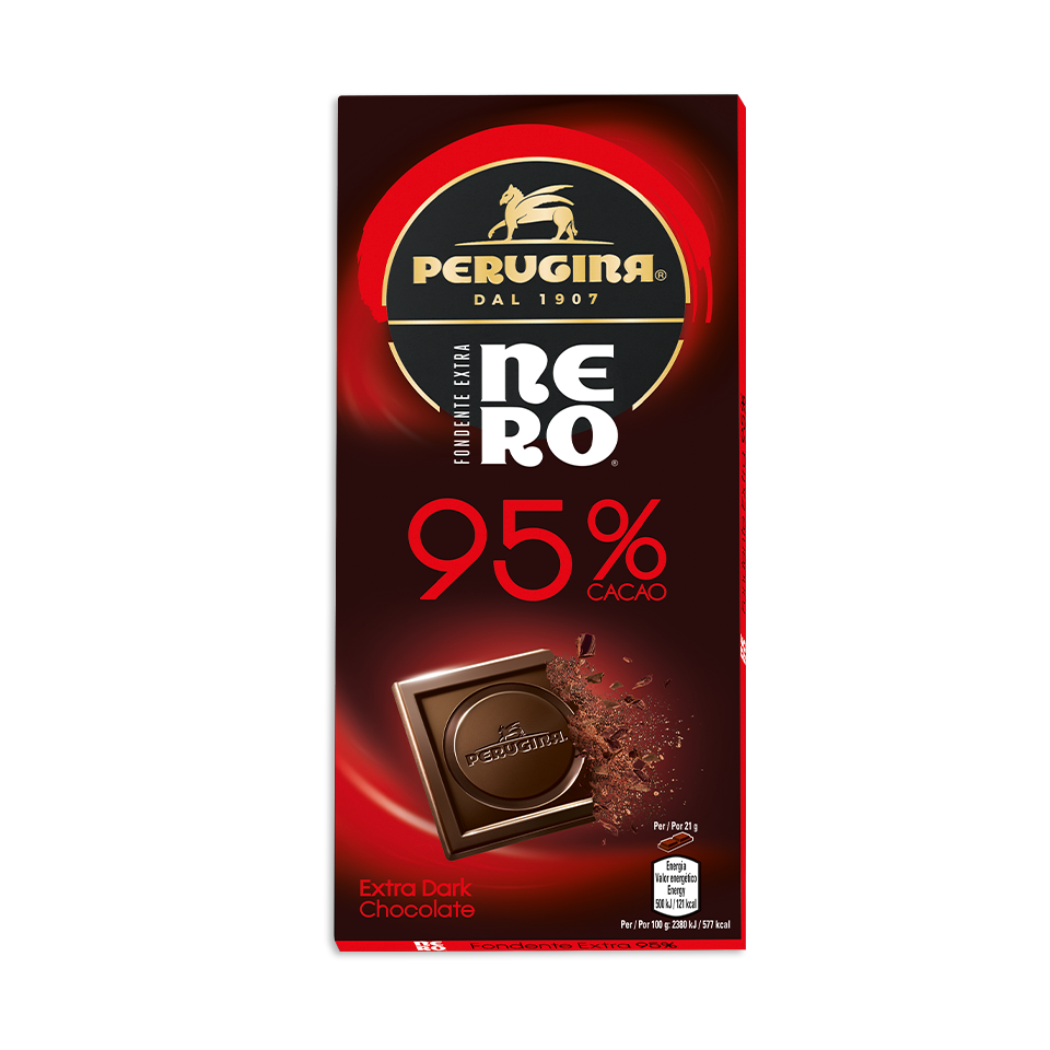 Tavoletta di cioccolato fondente nero extra 95%