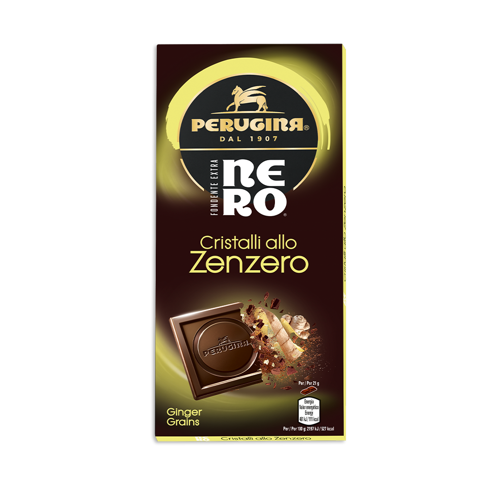 Il cioccolato fondente incontra i cristalli allo zenzero Il cioccolato fondente incontra i cristalli allo zenzero