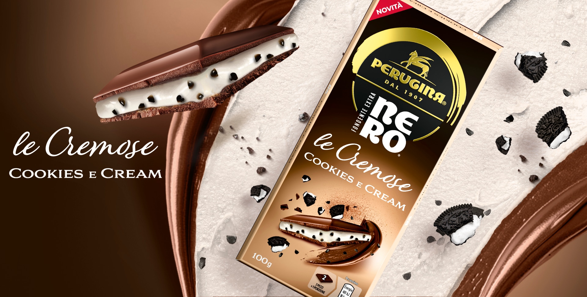 Perugina® Nero® le Cremose cookies e cream