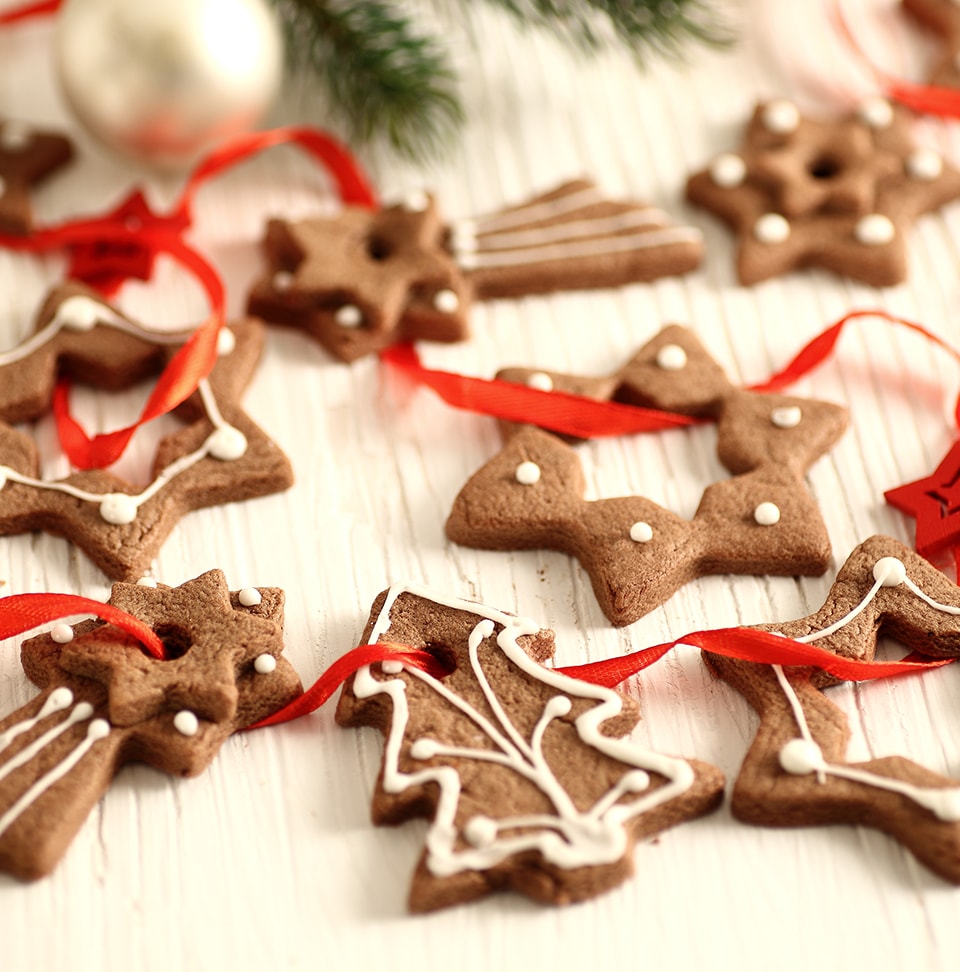 Biscotti al Cacao Amaro Perugina® da regalare o da appendere sull'albero di Natale