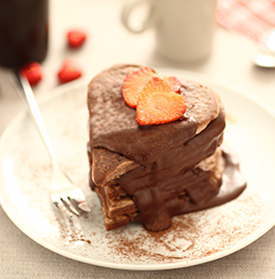 Pancakes al cioccolato Perugina®, variante golosa del dolce tipico della tradizione americana