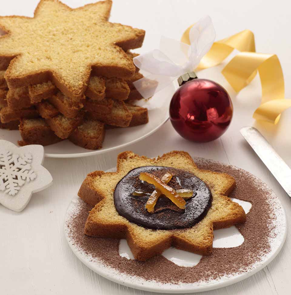 Stella di pandoro con crema al cacao zuccherato Perugina®