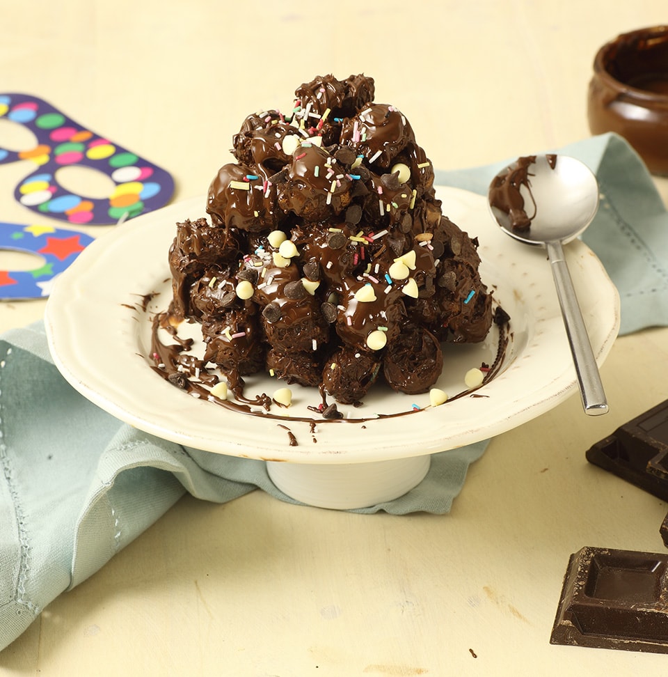 Struffoli al cioccolato fondente