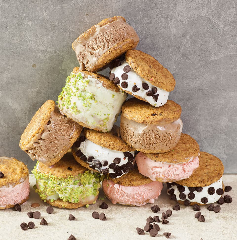Sandwich al gelato cacao e gocce di cioccolato Perugina® Sandwich al gelato cacao e gocce di cioccolato Perugina®