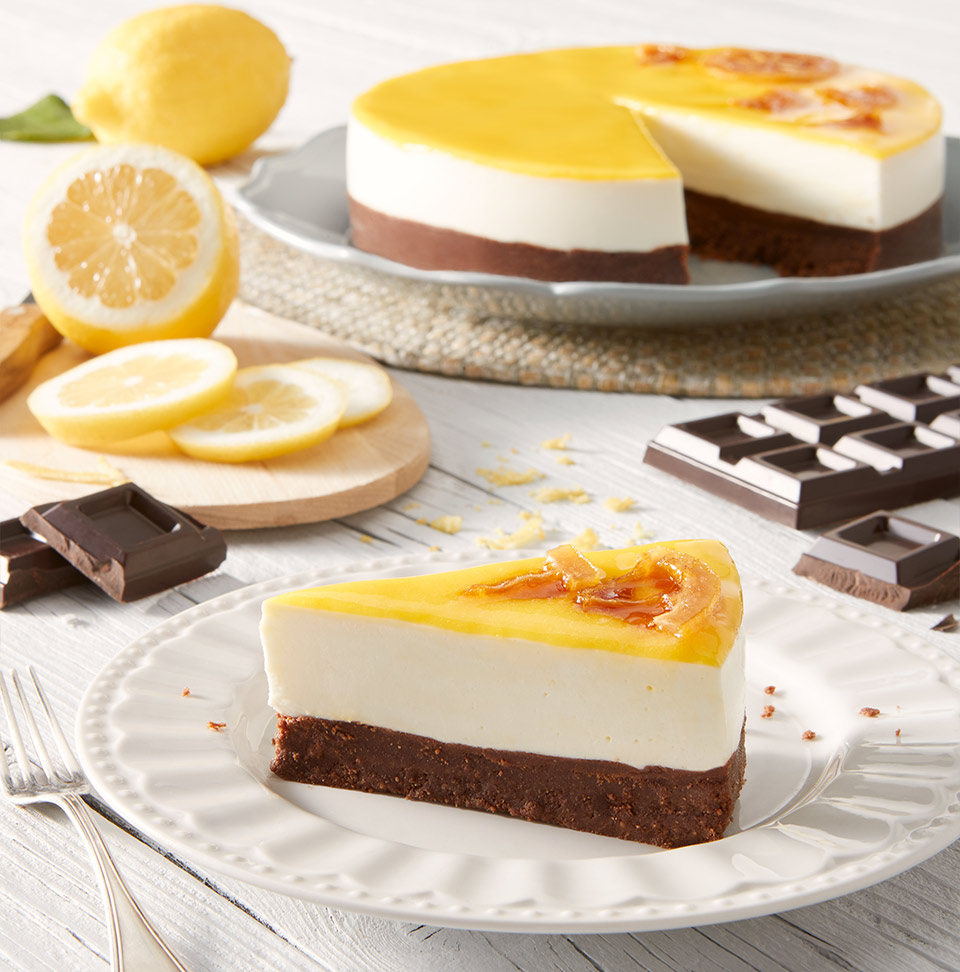 Cheesecake al limone e cioccolato senza glutine