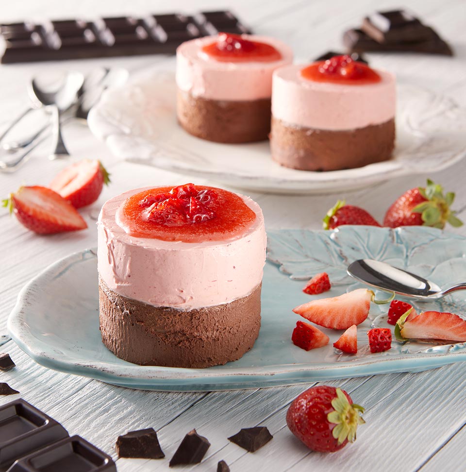 Semifreddo al cioccolato e fragole