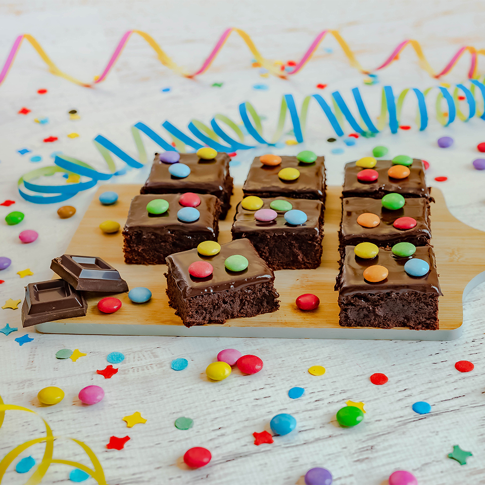 Brownies con cioccolato fondente Perugina e Smarties®
