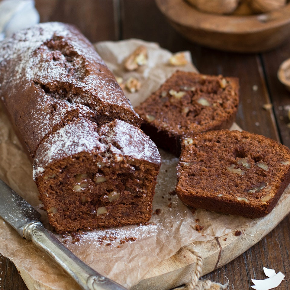 Plumcake con cioccolato al latte e noci