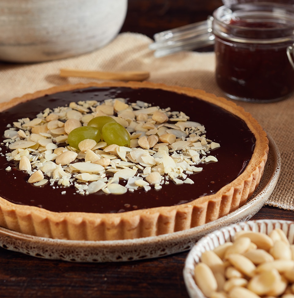 ricetta crostata crema al cioccolato fondente perugina e latte di mandorla