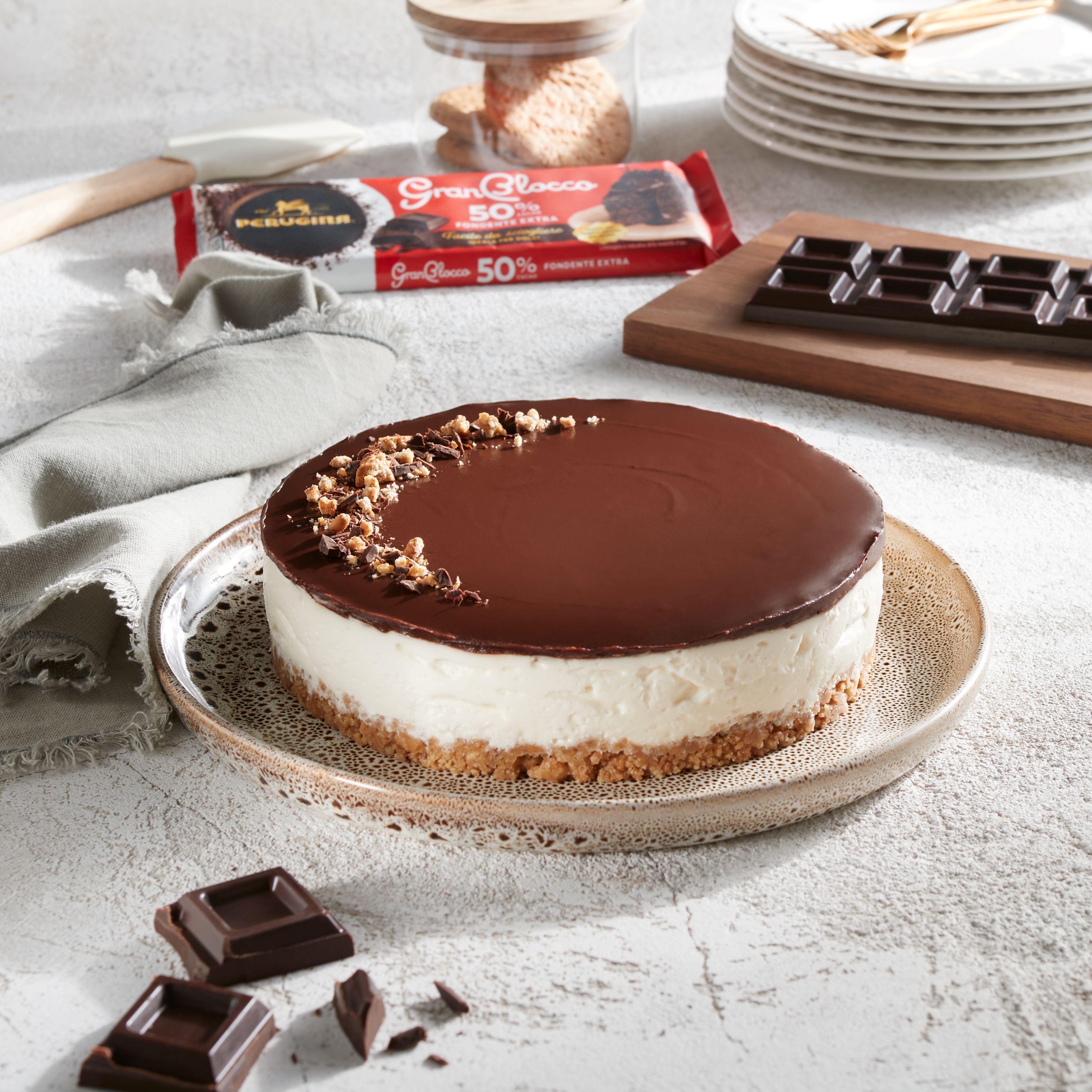 ricetta cheesecake classica con cioccolato perugina